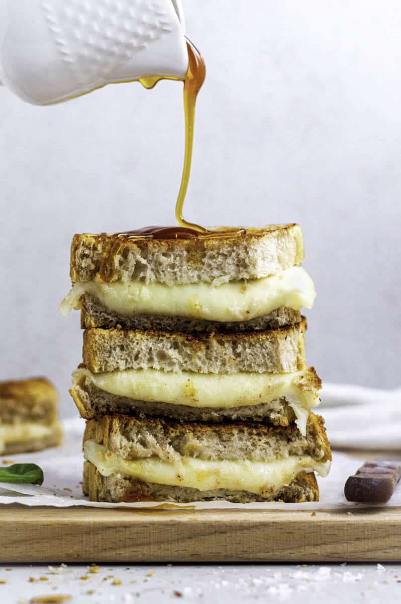 Provolone Grilled Cheese with Honey (Stovetop, Oven, and Air Fryer)