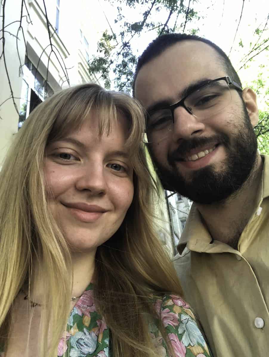 Selfie of Petranka and Boris, founders of Sunglow Kitchen.